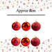 Christmas Bauble Decoration Hanging Tree Ornament X 6 6cm Red