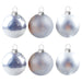 Christmas Bauble Decoration Hanging Tree Ornament X 6 6cm Silver