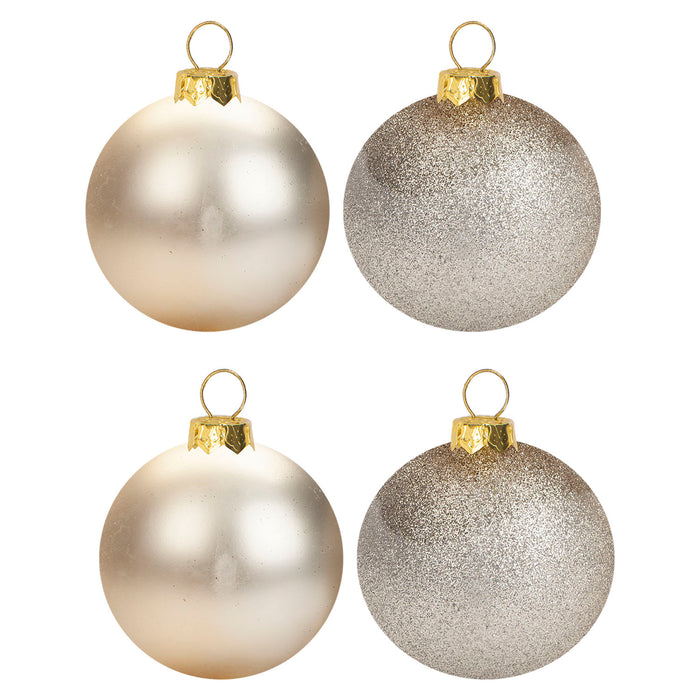 Christmas Bauble Decoration Hanging Tree Ornament X 4 7cm Champagne