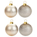 Christmas Bauble Decoration Hanging Tree Ornament X 4 7cm Champagne