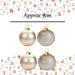 Christmas Bauble Decoration Hanging Tree Ornament X 4 7cm Champagne