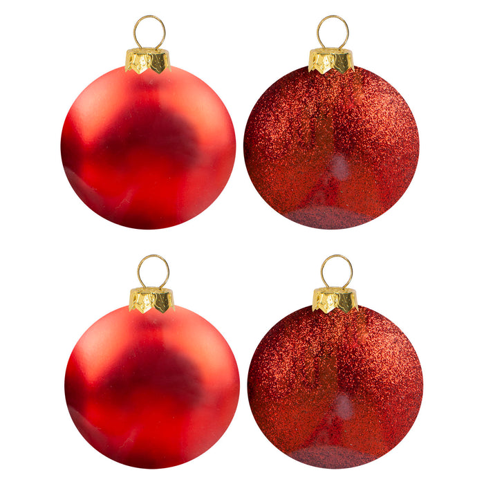 Christmas Bauble Decoration Hanging Tree Ornament X 4 7cm Red