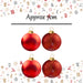 Christmas Bauble Decoration Hanging Tree Ornament X 4 7cm Red