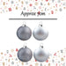 Christmas Bauble Decoration Hanging Tree Ornament X 4 7cm Silver