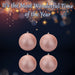 Christmas Bauble Decoration Hanging Tree Ornament X 4 7cm Rose Gold