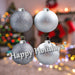 Christmas Bauble Decoration Hanging Tree Ornament X 4 10cm Silver