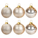 Christmas Bauble Decoration Hanging Tree Ornament X 6 10cm Champagne