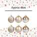 Christmas Bauble Decoration Hanging Tree Ornament X 6 10cm Champagne