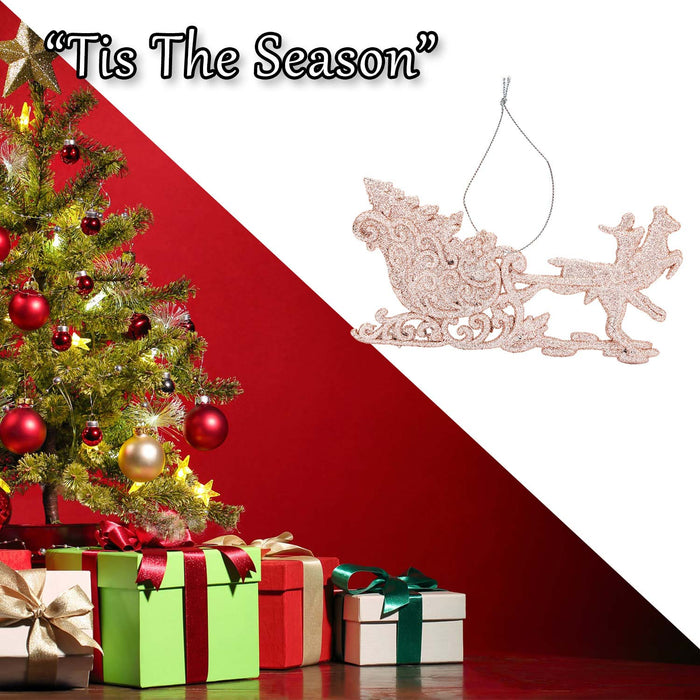 Christmas Tree Decoration Ornament X 1 15. 5cm x 14. 5cm x 0. 3cm Champagne