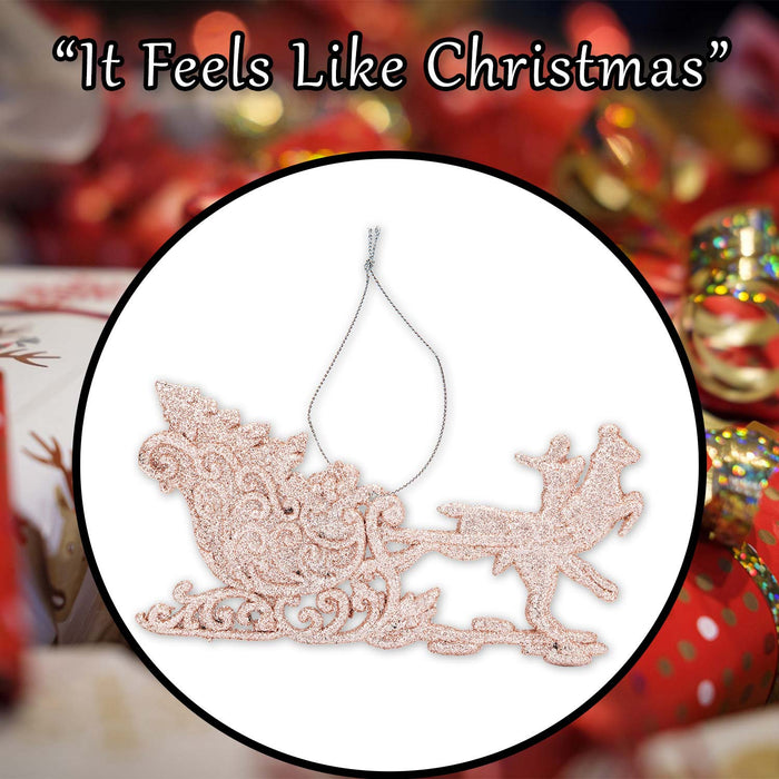 Christmas Tree Decoration Ornament X 1 15. 5cm x 14. 5cm x 0. 3cm Champagne
