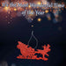 Christmas Tree Decoration Hanging Reindeer And Sleigh Red