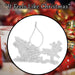 Christmas Tree Decoration Hanging Reindeer Sleigh X 1 12. 1x14. 5x0. 3cm Silver