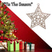 Christmas Tree Decoration Hanging Glitter Stars X 6 17. 8x9. 3x1. 4cm Champagne