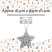 Christmas Tree Decoration Hanging Glitter Star X 1 18.5x9.5x1.2cm Silver