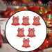 Christmas Tree Decoration Hanging Glitter Bell X 6 17. 8x9. 3x1. 4cm Red