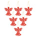 Christmas Tree Decoration Hanging Glitter Angel 6 Red