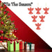 Christmas Tree Decoration Hanging Glitter Angel X 6 17. 5x10x1. 5cm Red