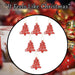 Christmas Tree Decoration Hanging Glitter Trees X 6 19. 6x10. 9x1. 5cm Red