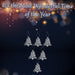 Christmas Tree Decoration Hanging Glitter Trees 6 Silver