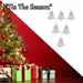 Christmas Tree Decoration Hanging Glitter Trees X 6 19. 6x10. 9x1. 5cm Silver