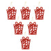 Christmas Tree Decoration Hanging Glitter Present 6 Red