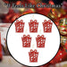 Christmas Tree Decoration Hanging Glitter Present X 6 17. 4x8x1. 3cm Red