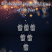 Christmas Tree Decoration Hanging Glitter Present X 6 17. 4x8x1. 3cm Silver