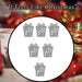 Christmas Tree Decoration Hanging Glitter Present X 6 17. 4x8x1. 3cm Silver