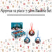 Christmas Bauble Decoration Fun Santa Boxed 12 piece 7. Set