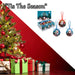 Christmas Bauble Decoration Fun Santa Boxed 12 piece 7. 5cm Bauble Set Santa