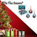 Christmas Bauble Decoration Fun Santa Boxed 12 piece 7. 5cm Bauble Set Santa