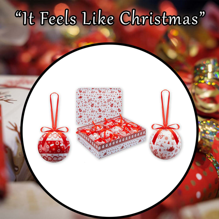 Christmas Bauble Decoration Hanging Tree 12 piece 7. 5cm Bauble Set Nordic