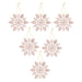 Christmas Tree Decoration Hanging Glitter Snowflake Champagne