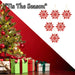 Christmas Tree Decoration Hanging Glitter Snowflake 18. 3x10. 2x1cm Red