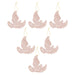 Christmas Tree Decoration Hanging Glitter Dove 6 20x11. Champagne