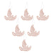 Christmas Tree Decoration Hanging Glitter Dove X 6 20x11.5x2cm Rose Gold