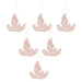Christmas Tree Decoration Hanging Glitter Dove 6 20x11. Rose Gold