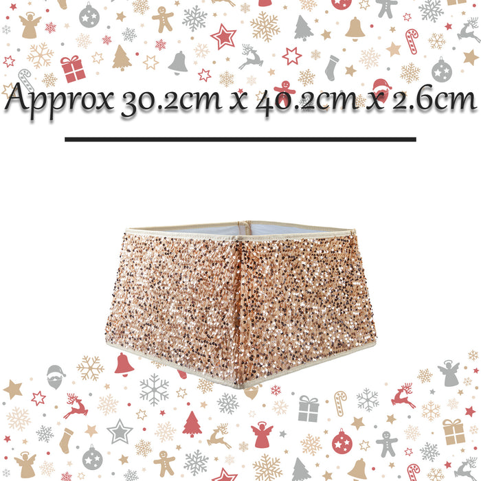 Christmas Tree Skirt X 1 30.2cm x 40.2cm x 2.6cm Champagne