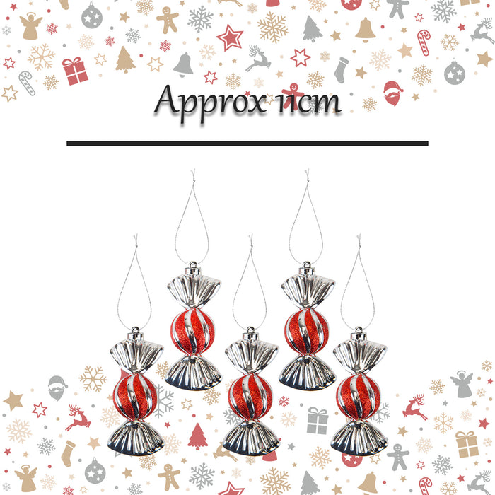 Christmas Tree Decoration Candy Cane Ornament 5 Striped