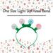 Christmas Light Up Headband Glitter Ball X 1 One Size  Glitter