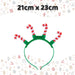 Christmas Candy Cane Light Up Head Band 21cm x 23cm Green X 1