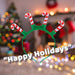 Christmas Candy Cane Light Up Head Band 21cm x 23cm Green X 1