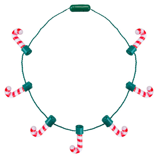 Christmas Necklace Light Up Candy Cane One Size