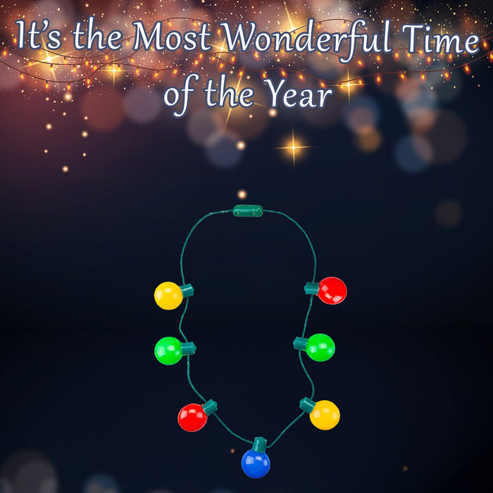 Christmas Necklace Led Light Up Bulb One Size Multicoloured