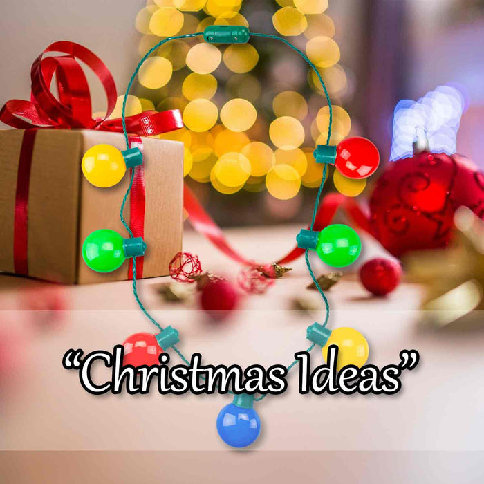 Christmas Necklace Led Light Up Bulb Necklace X 1 One Size  Multicoloured