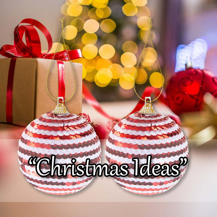 Christmas Bauble Decoration Hanging Tree 2 2 piece 6. Set Red