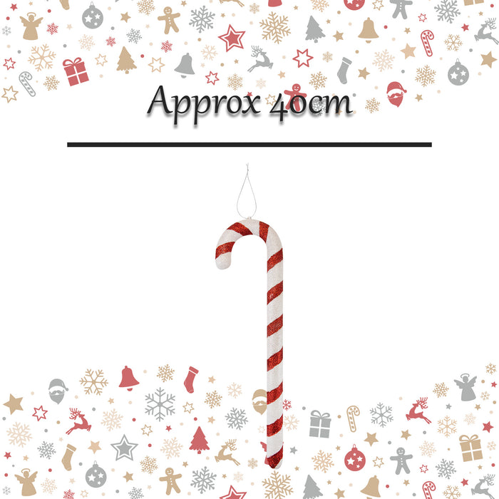 Christmas Tree Decoration Glitter Candy Cane Ornament