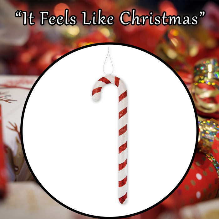 Christmas Tree Decoration Glitter Candy Cane Ornament X 1 40cm Candy Cane 40cm