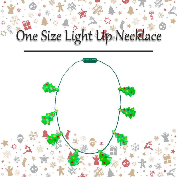 Christmas Light Up Necklace Light Up Tree Necklace X 1 One Size Green