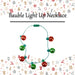 Christmas Light Up Necklace Bauble Decoration One Size Red